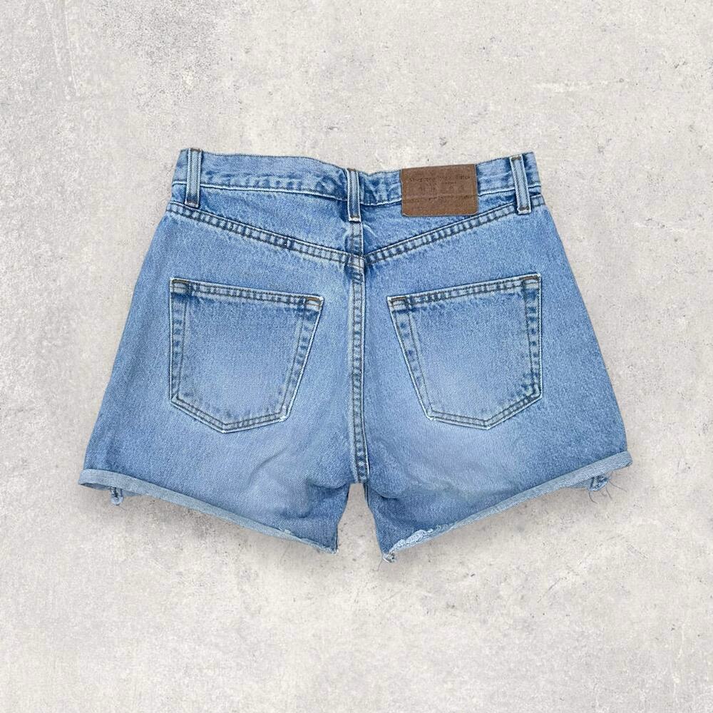 Vintage Abercrombie & Fitch Women’s Blue Denim Shorts - Size 4 - Picture 2 of 3